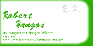 robert hangos business card